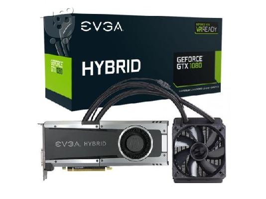 PoulaTo: NEW EVGA NVIDIA GTX 1080 8GB GDDR5X HYBRID GAMING PCI-E Video Card DVI HDMI 3xDP